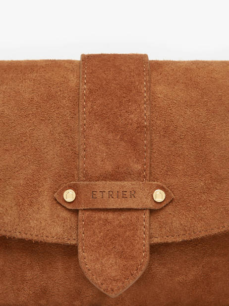 Shoulder Bag M Agnes Suede Leather Etrier Brown agnes EAGV205M other view 3